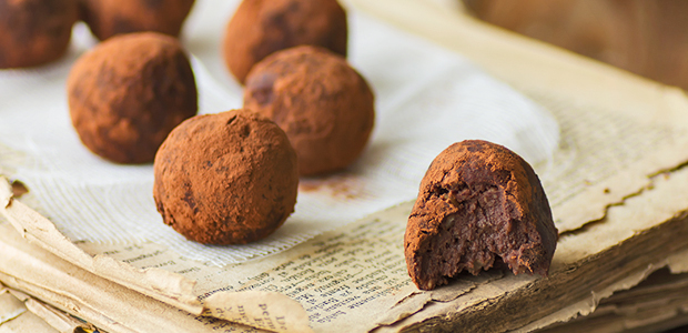 Trufas de castañas y chocolate