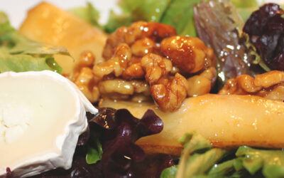 Ensalada de pera caramelizada