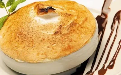 Souffle de manzana y plátano