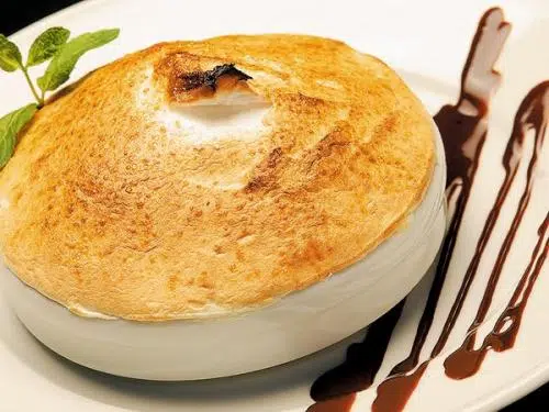 Souffle de manzana y plátano