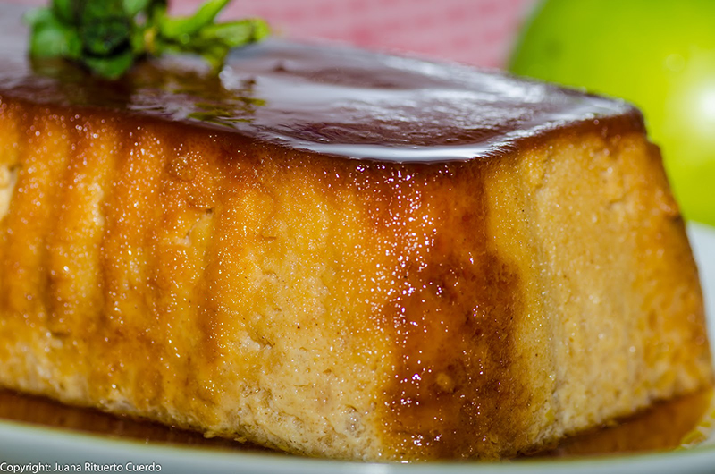 Flan de manzana