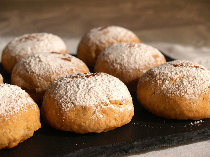 Galletas rellenas de manzana