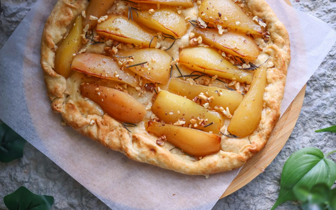 Pastel de pera y almendra