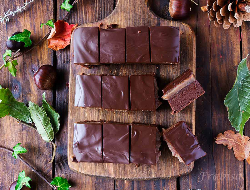 Brownie de crema de castañas y chocolate